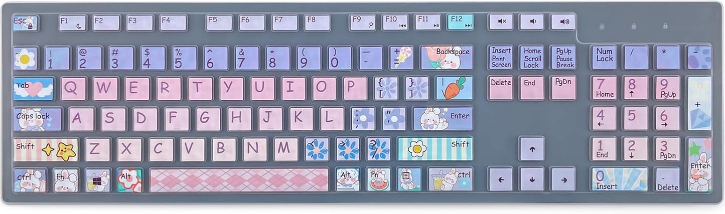 Cute Cartoon Keyboard Cover | Sweet Aesthetics & Full Protection