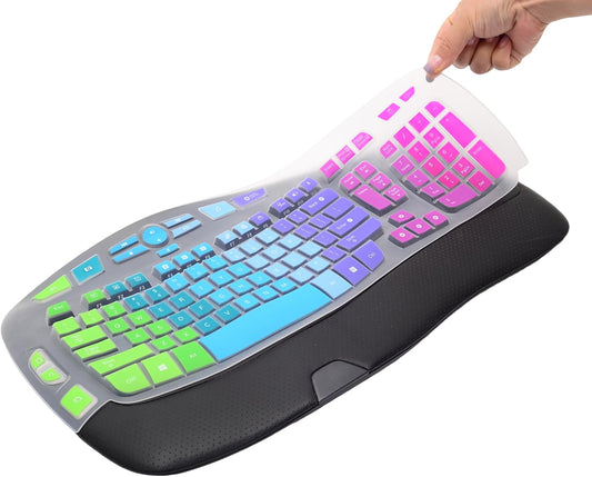 Ergonomic Keyboard Gradient Silicone Cover | Colorful Protection, Comfortable Typing, Washable & Durable
