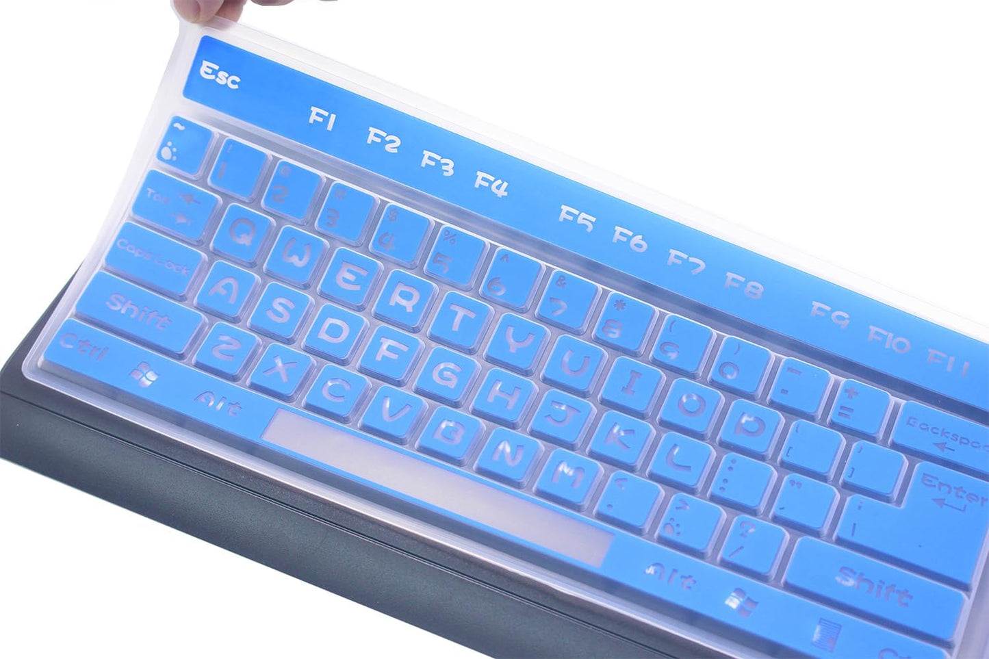 Full - Size Keyboard Protector: Ultimate Protection with Vibrant Blue Style