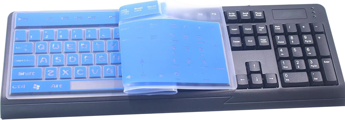 Full - Size Keyboard Protector: Ultimate Protection with Vibrant Blue Style