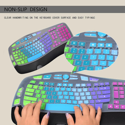 Ergonomic Keyboard Gradient Silicone Cover | Colorful Protection, Comfortable Typing, Washable & Durable